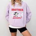 Graduation Proud Brother Of A 2024 Senior Baseball Player Comfort Colors Sweatshirt Orchid