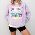 Graduation Shirt For 5th Grader Goodbye Hello Middle School Comfort Colors Sweatshirt Orchid