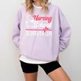 Graduation Shirt For Nurses Nursing School Survivor Tee Comfort Colors Sweatshirt Orchid