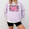 Groovy Senior Class Of 2026 Coquette Pink Bow Graduation Comfort Colors Sweatshirt Orchid