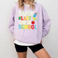 Happy Last Day Of School Teacher Kids Boys Girls Graduation Comfort Colors Sweatshirt Orchid