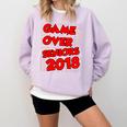 High School Graduation Tshirt Game Over Senior Class Of 2018 Comfort Colors Sweatshirt Orchid