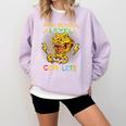High School Level Complete Gamer Graduation Dinosaur 2021 Comfort Colors Sweatshirt Orchid