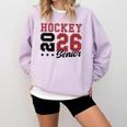 Hockey Senior Night Hockey Senior 2026 Graduation 59 Comfort Colors Sweatshirt Orchid