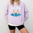 I'm Fine Drowning Thumbs Up Introvert Meme Humor Comfort Colors Sweatshirt Orchid
