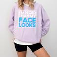 I'm Nicer Than My Face Looks Shy People Introverts Comfort Colors Sweatshirt Orchid