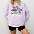Indoor Cat Energy Raccoon Introvert Anti Social Mascot Comfort Colors Sweatshirt Orchid Indoor Cat Energy Raccoon Introvert Anti Social Mascot Comfort Colors Sweatshirt Orchid
