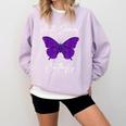 Introvert Antisocial Butterfly For Women Men Comfort Colors Sweatshirt Orchid