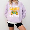 Introvert Gamer Video Games Anti Social Team Player Comfort Colors Sweatshirt Orchid