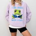 Introvert Herpetologists Amphibian Frog Lover Comfort Colors Sweatshirt Orchid