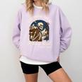 Introvert Hiking Club Antisocial Overthinking Anxiety Comfort Colors Sweatshirt Orchid