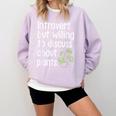 Introvert Humorous Plant Lover Gardening Comfort Colors Sweatshirt Orchid