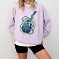Introvert Music Lover Electric Guitar Rock Comfort Colors Sweatshirt Orchid