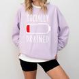 Introvert Socially Drained Battery Comfort Colors Sweatshirt Orchid Introvert Socially Drained Battery Comfort Colors Sweatshirt Orchid