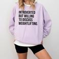Introverted Weightlifter Gym Weightlifting Introvert Comfort Colors Sweatshirt Orchid Introverted Weightlifter Gym Weightlifting Introvert Comfort Colors Sweatshirt Orchid