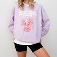 Introverted But Willing To Discuss Axolotl Salamander Comfort Colors Sweatshirt Orchid