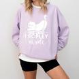 It's Way Too Peopley Outside Cute Cat Introvert Comfort Colors Sweatshirt Orchid