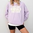 I Just Like Animals Better I Introvert Comfort Colors Sweatshirt Orchid