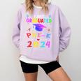 I Just Graduated Pre k Graduation 2024 Pre-Kindergarten Comfort Colors Sweatshirt Orchid