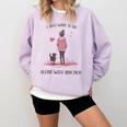 I Just Want To Be Alone With My Dog For Introvert Dog Mom Comfort Colors Sweatshirt Orchid