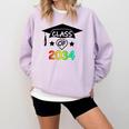 K -12th Grade Hand Prints Space Graduation Class Of 2034 Comfort Colors Sweatshirt Orchid