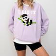I Did It Kawaii Panda With Graduation Cap Diploma Comfort Colors Sweatshirt Orchid