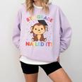 Kids 8th Grade Nailed It Monkey Graduation Comfort Colors Sweatshirt Orchid