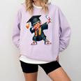 Kids Boys Grad Dabbing Graduation Class Of 2025 Comfort Colors Sweatshirt Orchid