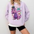 Kids Dabbing T Rex Graduation Kindergarten Class Of 2019 Comfort Colors Sweatshirt Orchid