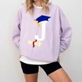 Kids Initial J Letter For Boys Preschool Graduation Kindergarten Comfort Colors Sweatshirt Orchid