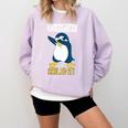Kids Kindergarten Dabbing Penguin Nailed It Graduation Class 2021 Comfort Colors Sweatshirt Orchid
