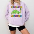 Kids Kindergarten Graduate Dinosaur Kindergarten Graduation Comfort Colors Sweatshirt Orchid