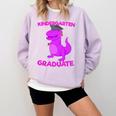 Kids Kindergarten Graduation Idea For Girls Dinosaur Comfort Colors Sweatshirt Orchid