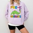 Kids Pre-K Graduate Brontosaurus Dino Pre Kindergarten Graduation Comfort Colors Sweatshirt Orchid