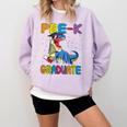 Kids Pre-K Graduate Dinosaur T-Rex Pre Kindergarten Graduation Comfort Colors Sweatshirt Orchid