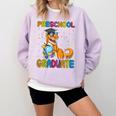 Kids Preschool Graduate Dinosaur Trex Preschool Graduation Comfort Colors Sweatshirt Orchid