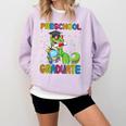 Kids Preschool Graduate T-Rex Dinosaur Preschool Graduation Comfort Colors Sweatshirt Orchid