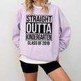 Kids Straight Outta Kindergarten Class Of 2019 Graduation Comfort Colors Sweatshirt Orchid