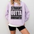 Kids Straight Outta Kindergarten Shirt Boy Girl Graduation Comfort Colors Sweatshirt Orchid