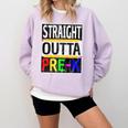 Kids Straight Outta Pre-K Graduation Comfort Colors Sweatshirt Orchid