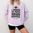 Kids I Survived My Mom's Nursing Degree Nursing School Graduation Comfort Colors Sweatshirt Orchid