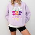 Last Day Of School Adios Kindergarten Graduation Kids Girls Comfort Colors Sweatshirt Orchid