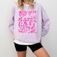 Last Day Of School Teacher Students School Graduation Groovy Comfort Colors Sweatshirt Orchid