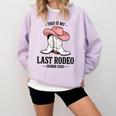 This Is My Last Rodeo Senior 2026 Cowgirl Graduation Comfort Colors Sweatshirt Orchid