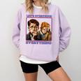 Let's Overthink Everything Shirt Antisocial Introvert Comfort Colors Sweatshirt Orchid