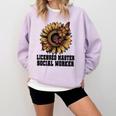 Licensed Masters Social Work Worker LMSW Graduation 2026 Comfort Colors Sweatshirt Orchid