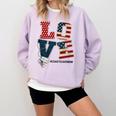 Love Coast Guard Mom Proud Coast Guard Graduation Mom Comfort Colors Sweatshirt Orchid