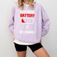 Low Social Battery Need Recharge Introvert Self-Care Comfort Colors Sweatshirt Orchid