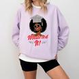 Master Degree Graduation Gifts Black Girl Comfort Colors Sweatshirt Orchid