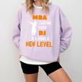 Masters Degree Graduation Shirt For MBA Grad Student Comfort Colors Sweatshirt Orchid